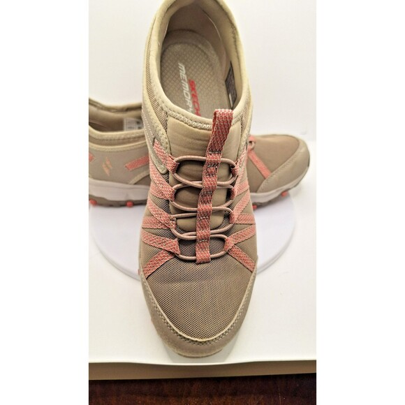 Skechers Womens Seager Hiker Shoes Sz 9 Taupe/Pink Vegan Memory Foam Slip On - Picture 1 of 8
